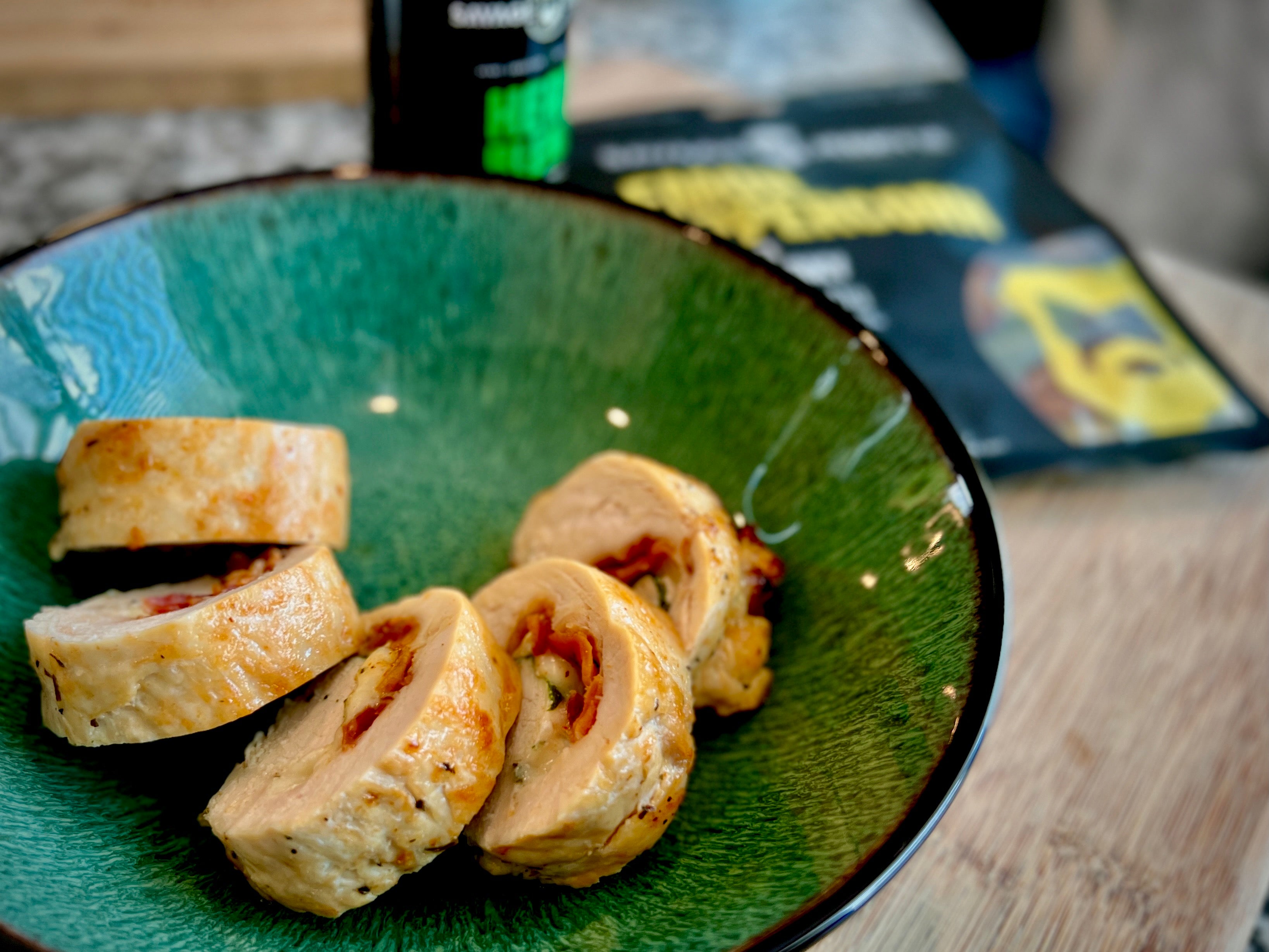 Bacon, Swiss and Spinach Stuffed Chicken Breast