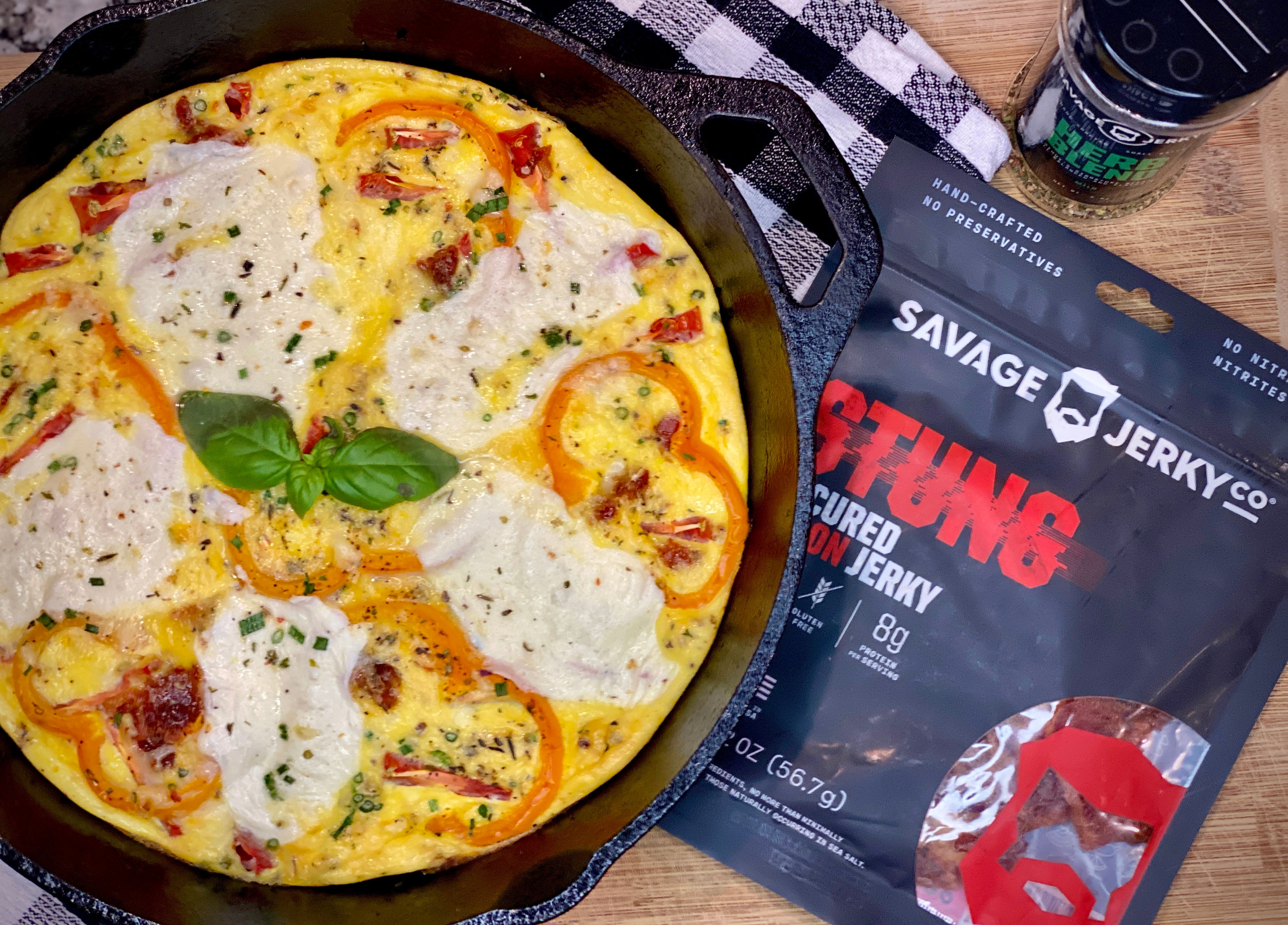 Savage Jerky Bacon Frittata