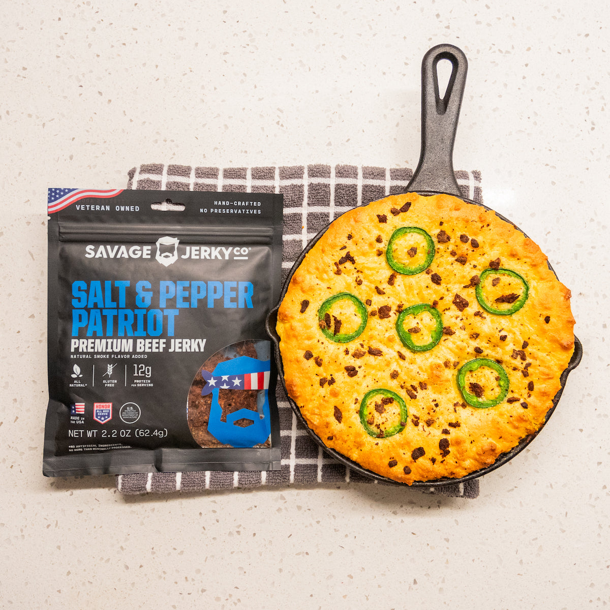 Beef Tamale Pie with Salt & Pepper Patriot Beef Jerky