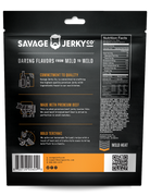 bold teriyaki beef jerky package back