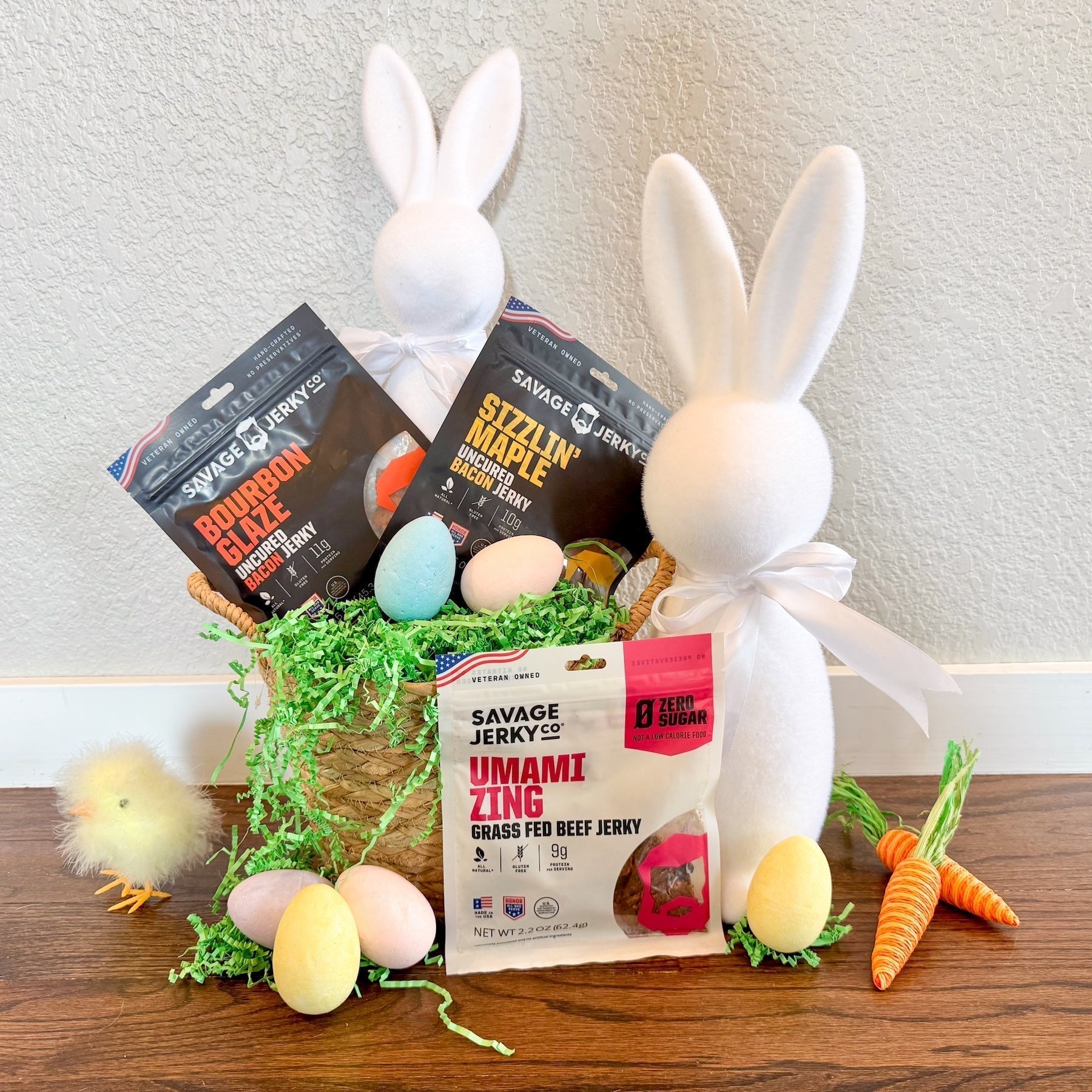 The Ultimate Easter Basket for Adults Featuring Beef & Bacon Jerky