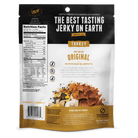 2.2oz More than Original Turkey Jerky Back of Bag With Nutrition and Ingredients