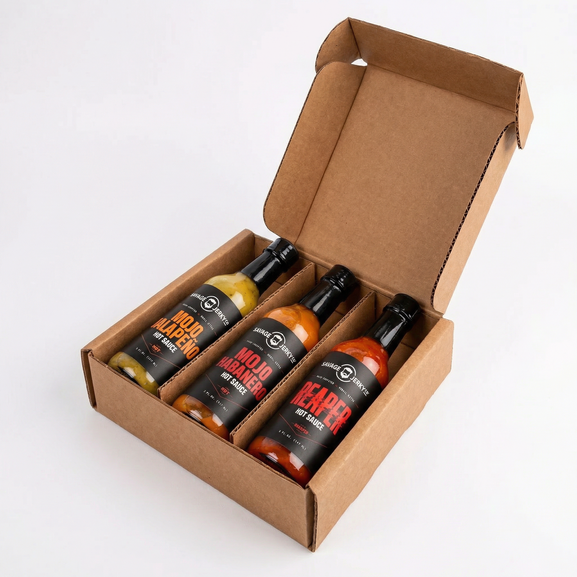 Hot Sauce Bundle: Reaper, Habanero & Jalapeño | Savage Jerky