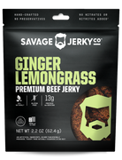 ginger lemongrass beef jerky packaging front